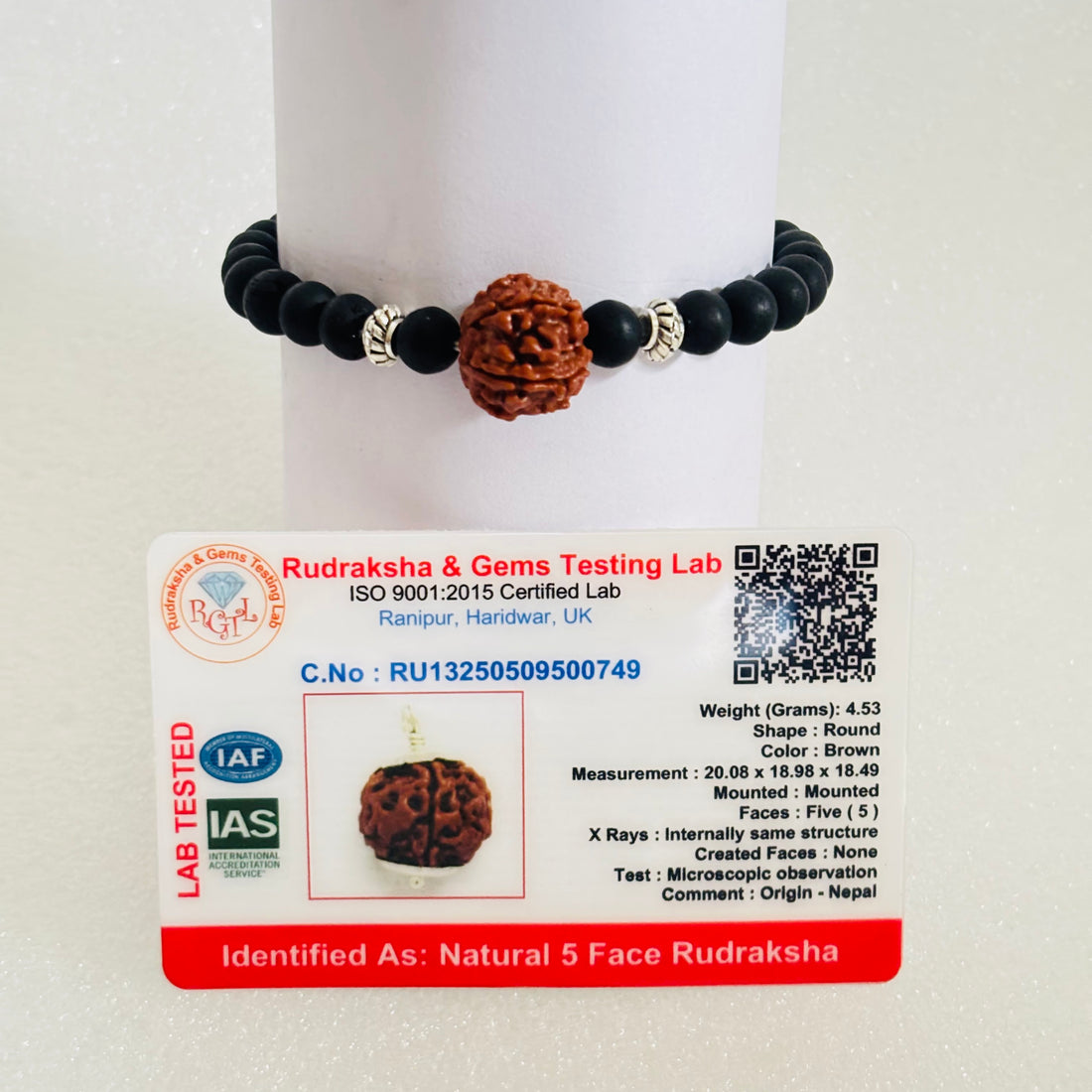 5 Mukhi Nepali Rudraksha Bracelet