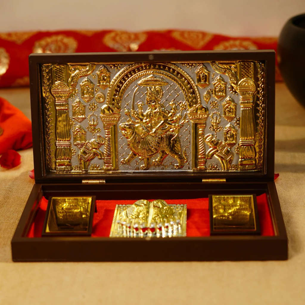 Sherawali Mata Brown Pooja Box