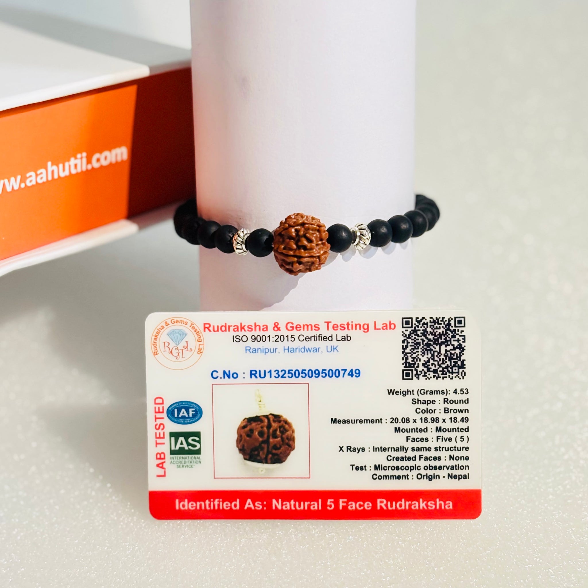 5 Mukhi Nepali Rudraksha Bracelet