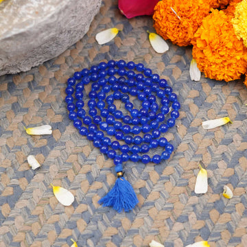 Blue Hakik Bead Mala