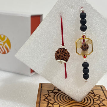 7 Mukhi Nepali Rudraksha & Rakhi Combo