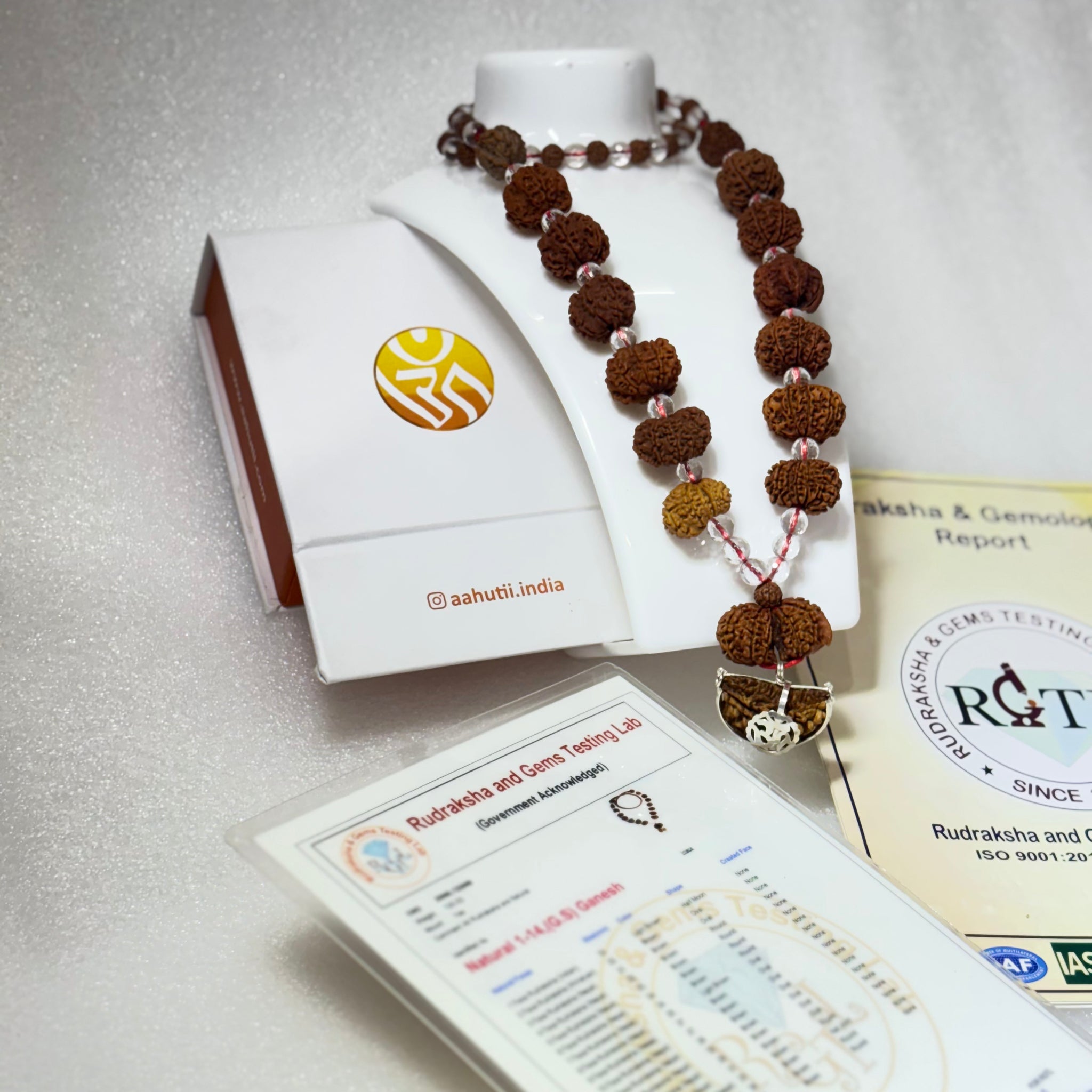 Nepali Sidha Mala with Sphatik Beads