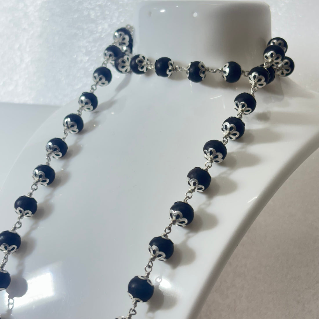 Karungali Mala with Pure Silver