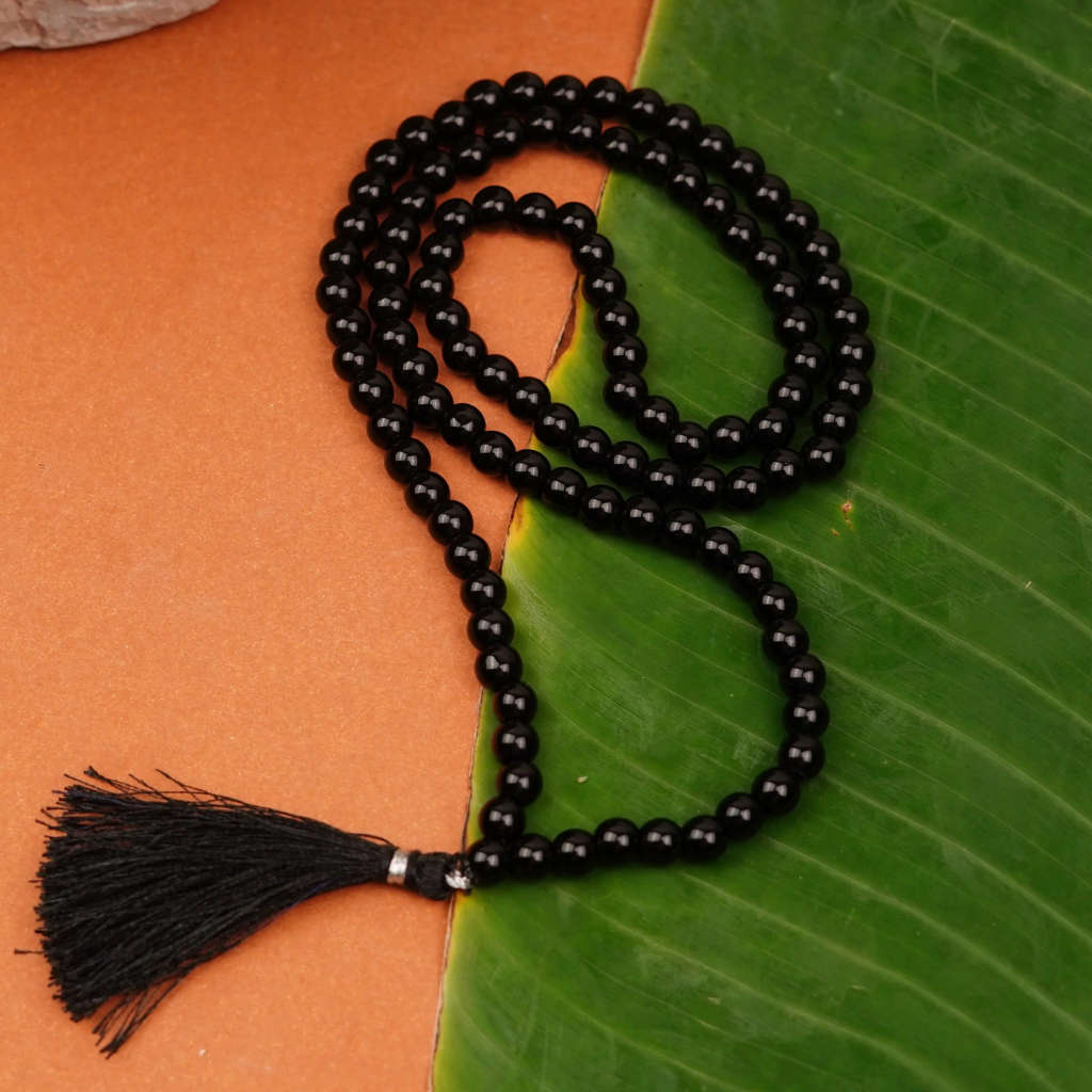 Black Quartz Stone Mala